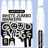 5 white jumbo markers 