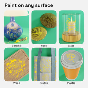 ARTISTRO 2 Yellow Acrylic Paint Markers - 0.7mm Extra Fine-Tip Paint Pens - Perfect for Crafting, Art Projects, & More