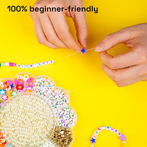 ARTISTRO 3000 pcs Bracelet Making Kit - Friendship Bracelet Kit with Pearl, Clay, Letter, Star, Flower, Heart Beads - Purple Kandi Beads Set for Girls, Boys and Adults