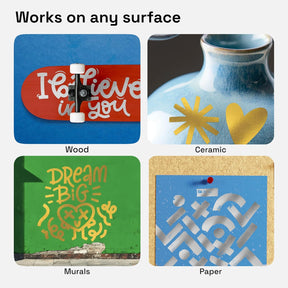 ARTISTRO 2 Gold & Silver Acrylic Paint Markers - 15mm Jumbo-Tip Paint Pens - Perfect for Crafting, Art Projects, & More