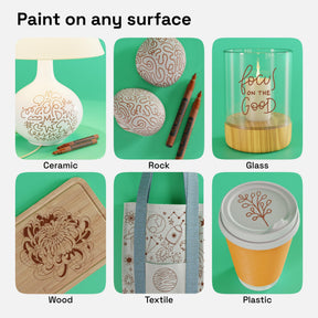 ARTISTRO 2 Brown Acrylic Paint Markers - 0.7mm Extra Fine-Tip Paint Pens - Perfect for Crafting, Art Projects, & More