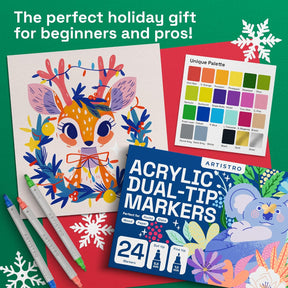 24 Dual Tip Acrylic Paint Marker Pens Brush & Dot Tip Arts Craft Scrapbook | Shop Today. Get it 24 Dual Tip Acrylic Paint Marker Pens Brush & Dot Tip Arts Craft Scrapbook | Shop Today. Get it