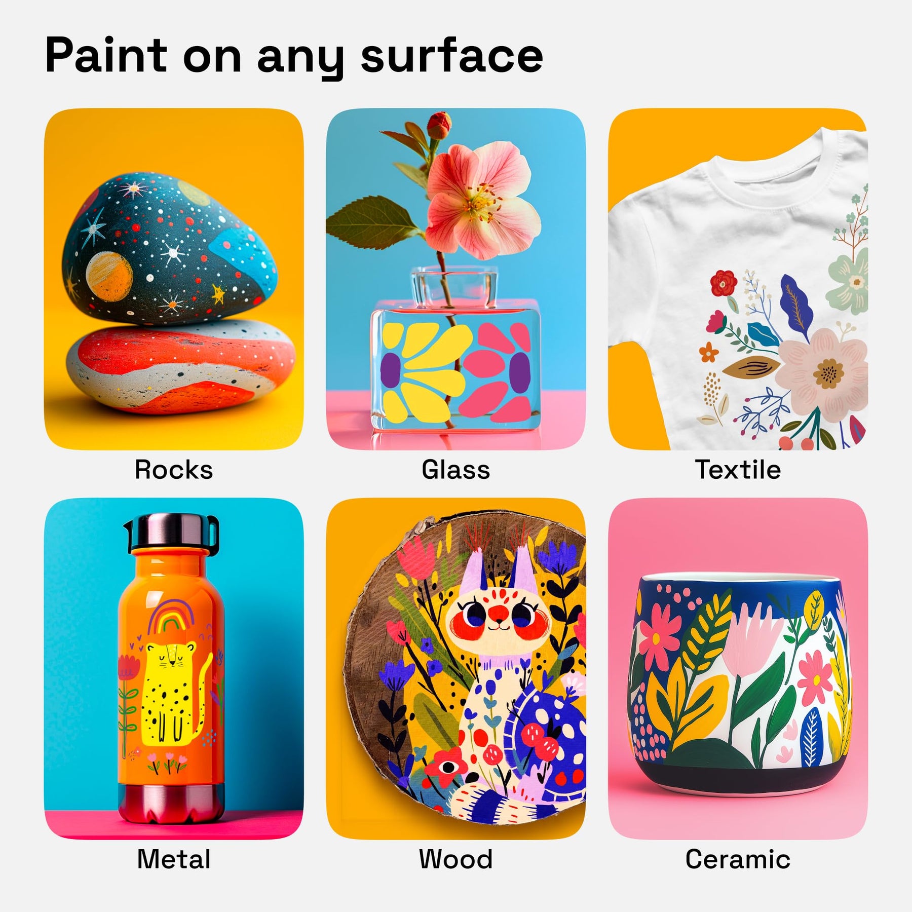 ARTISTRO 36 Acrylic Paint Markers - Paint Pens for Glass Marking, Rock Painting, Ceramic, Wood, Fabric, DIY, Craft, Canv