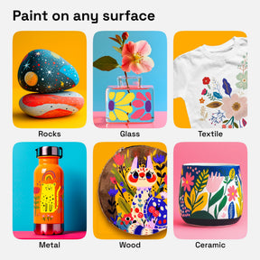 ARTISTRO 36 Acrylic Paint Markers - Paint Pens for Glass Marking, Rock Painting, Ceramic, Wood, Fabric, DIY, Craft, Canv