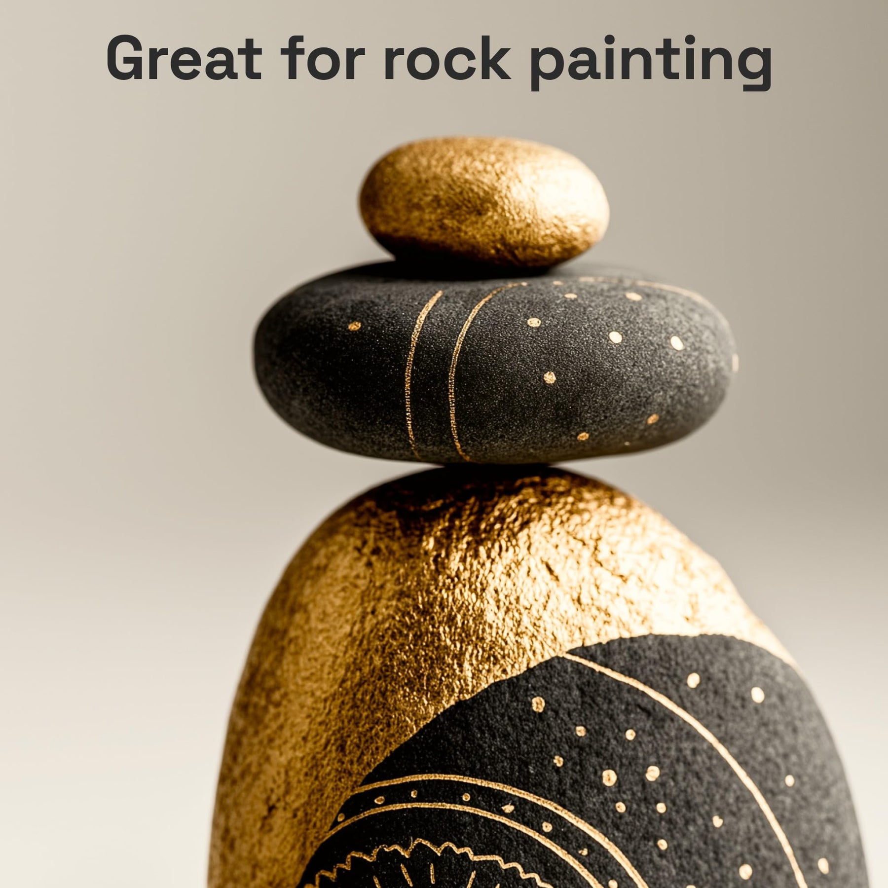 ARTISTRO 2 Gold Acrylic Paint Markers - Brush Tip Paint Pens with Automatic Ink Control System for Rock, Egg, Wood, Fabr