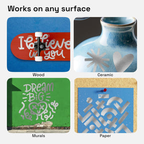 ARTISTRO 2 Silver Acrylic Paint Markers - 15mm Jumbo-Tip Paint Pens - Perfect for Crafting, Art Projects, & More