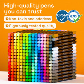 ARTISTRO 240 Acrylic Paint Markers - Paint Pens for Drawing - For Fabric, Rock, Glass, Wood, Molds - Arts & Crafts Gift 