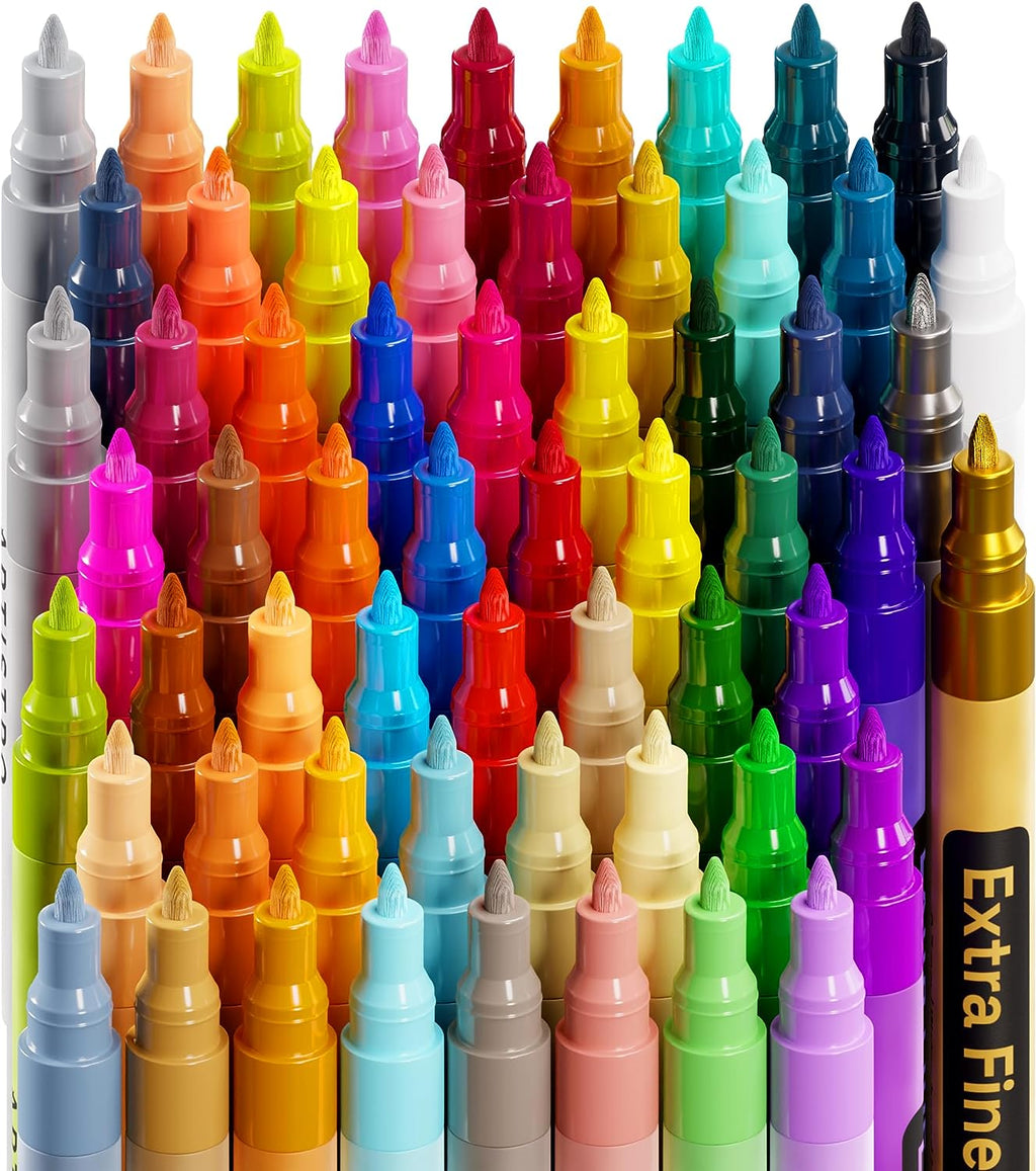 FUMILE Paint Pens Paint Markers, 60 Colors Acrylic Paint Marker