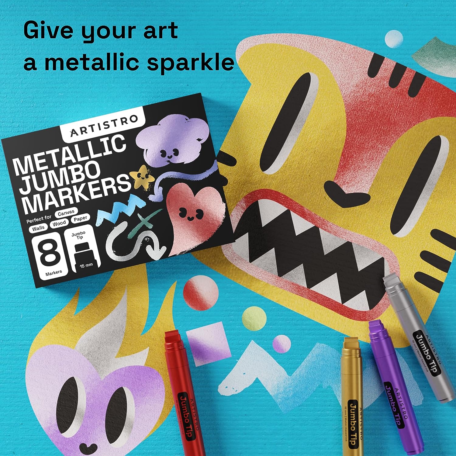 give your art a metallic sparkle 