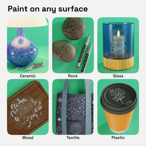 ARTISTRO 2 Gray Acrylic Paint Markers - 0.7mm Extra Fine-Tip Paint Pens - Perfect for Crafting, Art Projects, & More