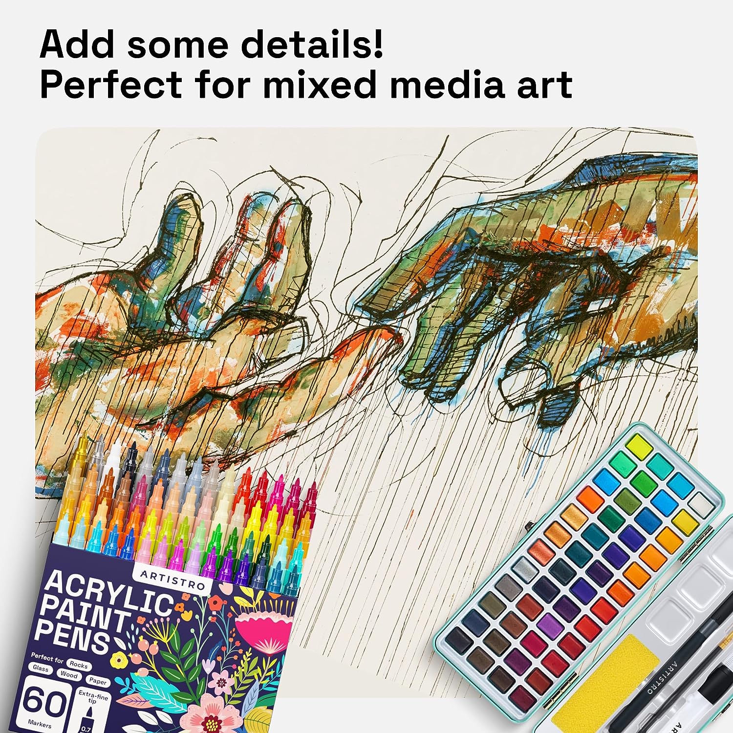 ARTISTRO Art Supply Bundle: Colorful Extra Dozen Art Bundle