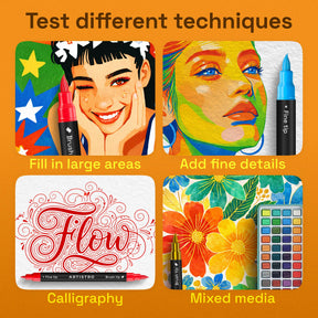 ARTISTRO 12 Acrylic Paint Markers - Paint Pens for Drawing - For Fabric, Rock, Glass, Wood, Molds - Arts & Crafts Gift f
