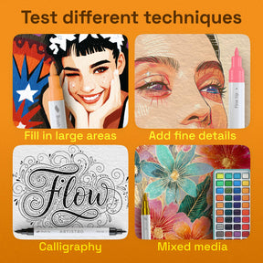 ARTISTRO 36 Acrylic Paint Markers - Paint Pens for Glass Marking, Rock Painting, Ceramic, Wood, Fabric, DIY, Craft, Canv