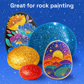 ARTISTRO 24 Sparkly Glitter Dual-Tip Paint Pens – Dazzling Markers with Acrylic Ink for Rock, Ceramic, Wood, Fabric, & M