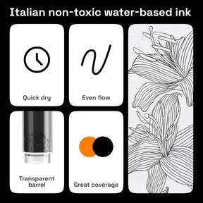 ARTISTRO 5 Black Paint Pen for Rock, Glass, Ceramic, Wood, Tire, Fabric, Metal, Canvas, Marking, Painting - Set of 5 Acrylic Paint Markers Water-based