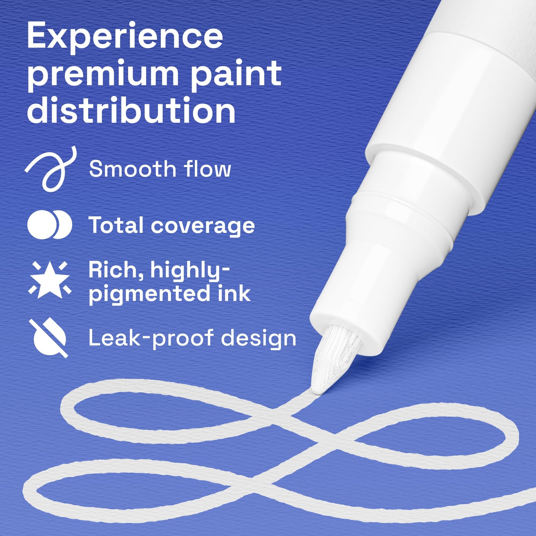 ARTISTRO 2 White Acrylic Paint Markers - 0.7mm Extra Fine-Tip Paint Pens - Perfect for Crafting, Art Projects, & More