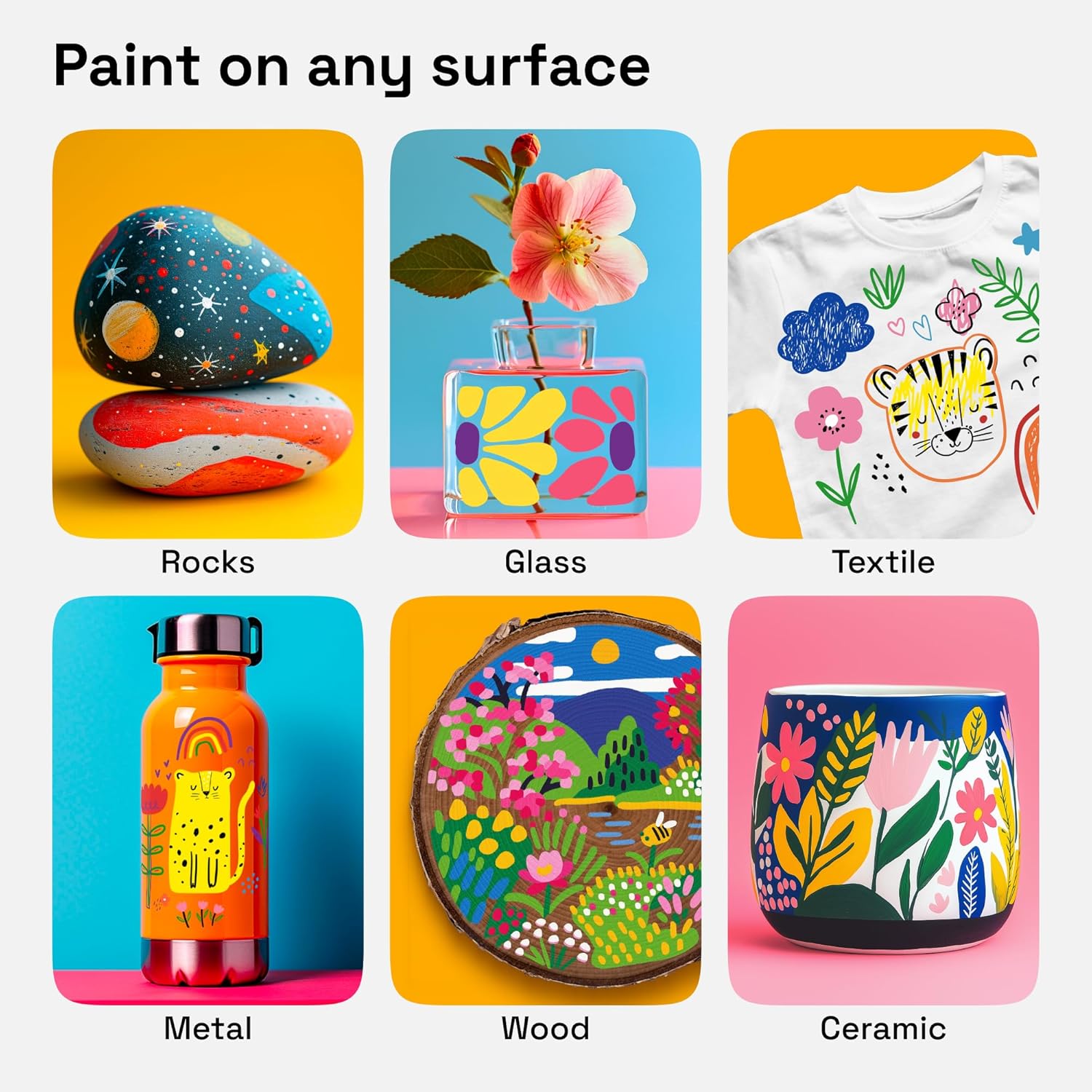 ARTISTRO Vibrant Acrylic Paint Markers for Rock, Fabric, Glass, Wood, Paper, Ceramic, Canvas & More - 12 Dual-Tip Paint Pens (Dot & Fine) - Quick Dry, Teacher Classrooms Must Have, Drawing Markers