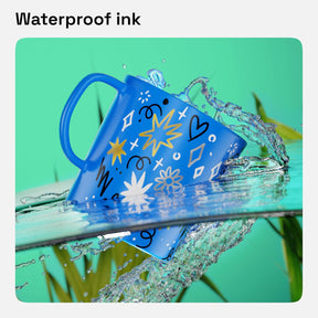 ARTISTRO 2 Black & White Permanent Marker - Waterproof Markers for Tire, Fabric, Rocks, Glass, Ceramic, Wood, Paper - Oil Based Paint Pens - Medium Tip 3mm