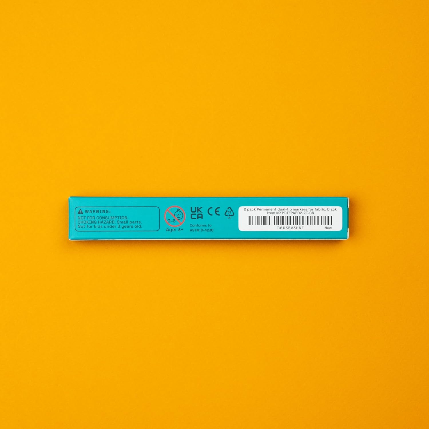 ARTISTRO 2 Black Dual-Tip Fabric Markers - Fabric Decorating Kit - Permanent for Clothes - No Bleed Pens for T-Shirts, Bags, Textile, Canvas, and More (Brush Tip and Fine Tip)