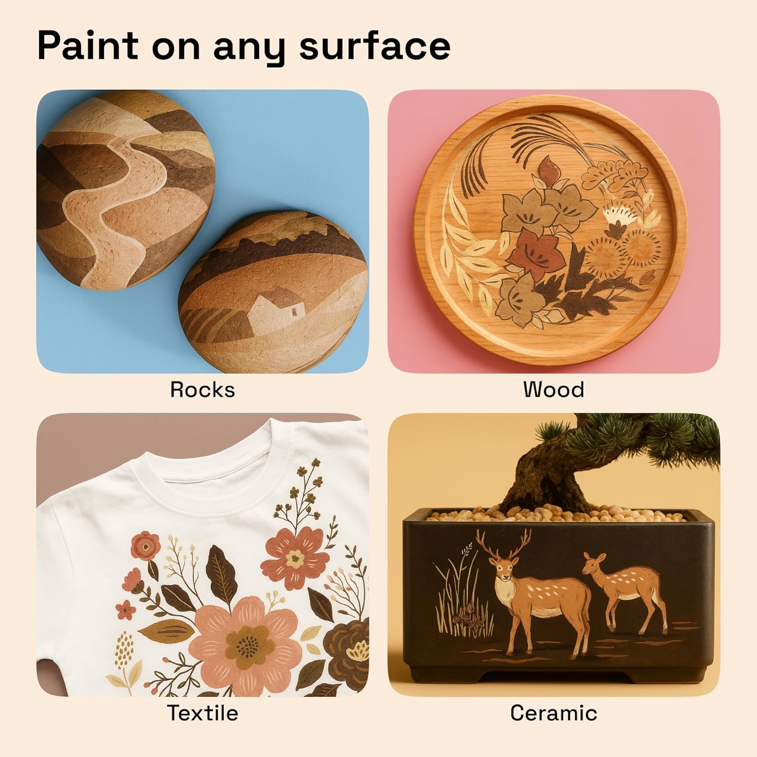 ARTISTRO 12 Skin Tones Acrylic Paint Markers Water-based Extra-fine Tip - Multi-Surface Paint Pens in Soft Colors