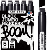 product 5 black jumbo tip markers