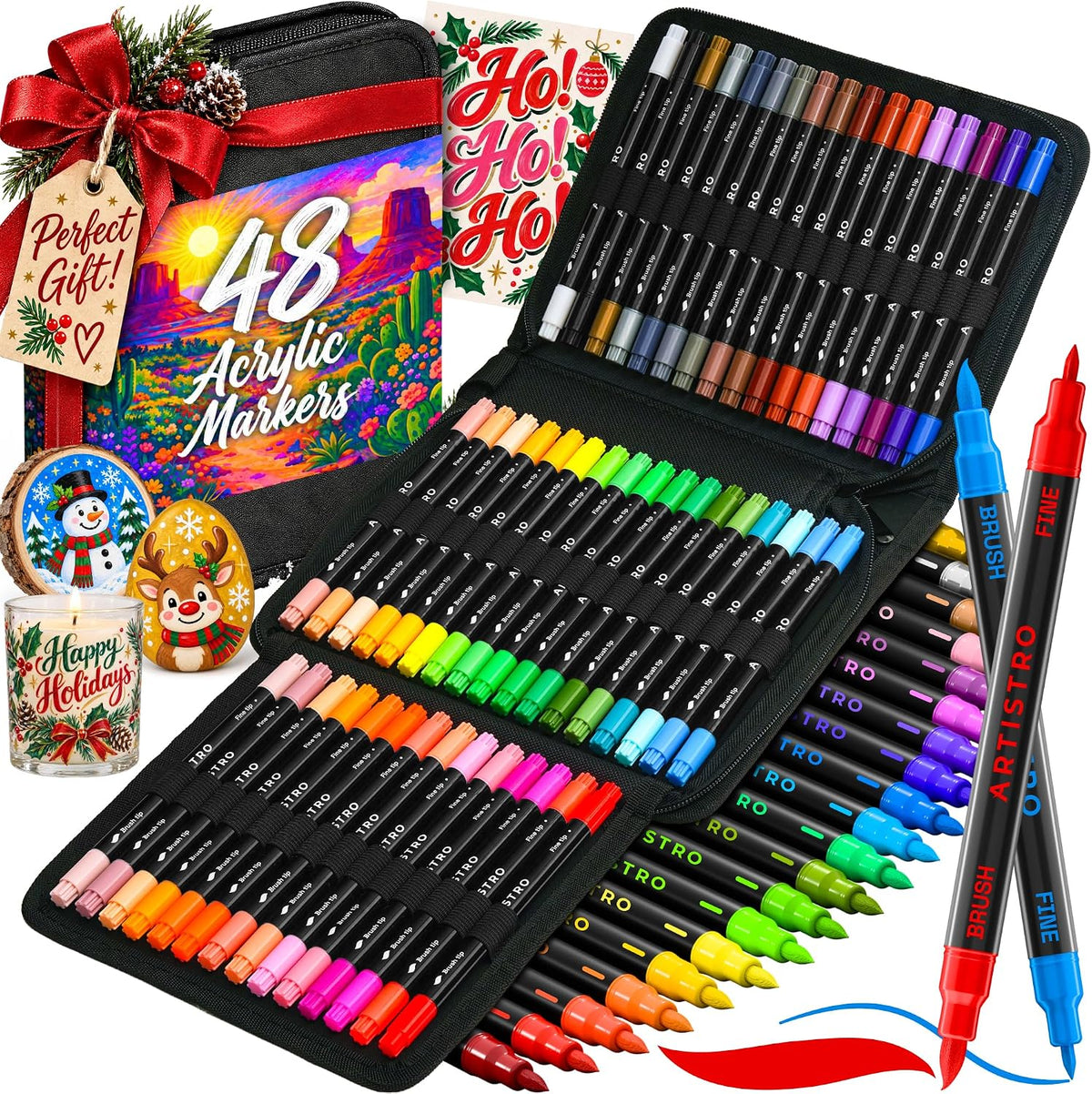 ARTISTRO 48 Acrylic Paint Markers, Set of Paint pens
