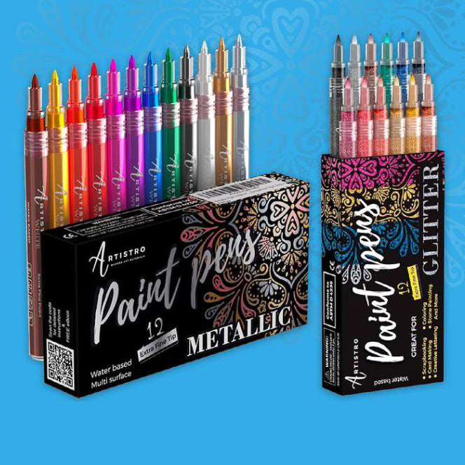 bundle metallic + glitter paint pens