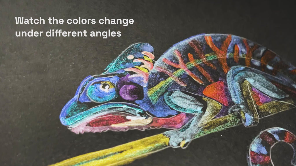 video about chameleon metallic watercolor paint set