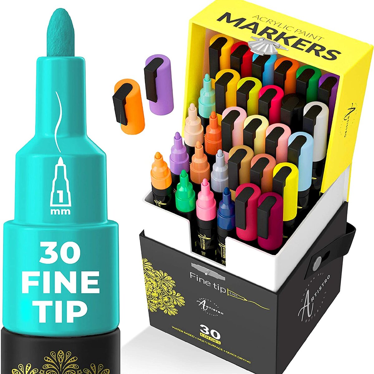Acryl Marker Pen Tips - Set van 25 Nylon Pen Tips voor Verf Markers Acryl Marker Pen Tips - Set van 25 Nylon Pen Tips voor Verf Markers