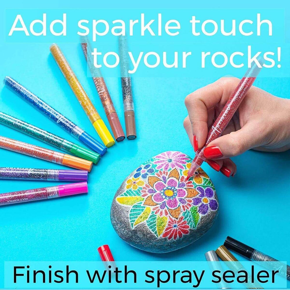 Metallic & Glitter Markers 24 Fine tip Metallic Marker & Gliter Marker Set Artistro Bundle