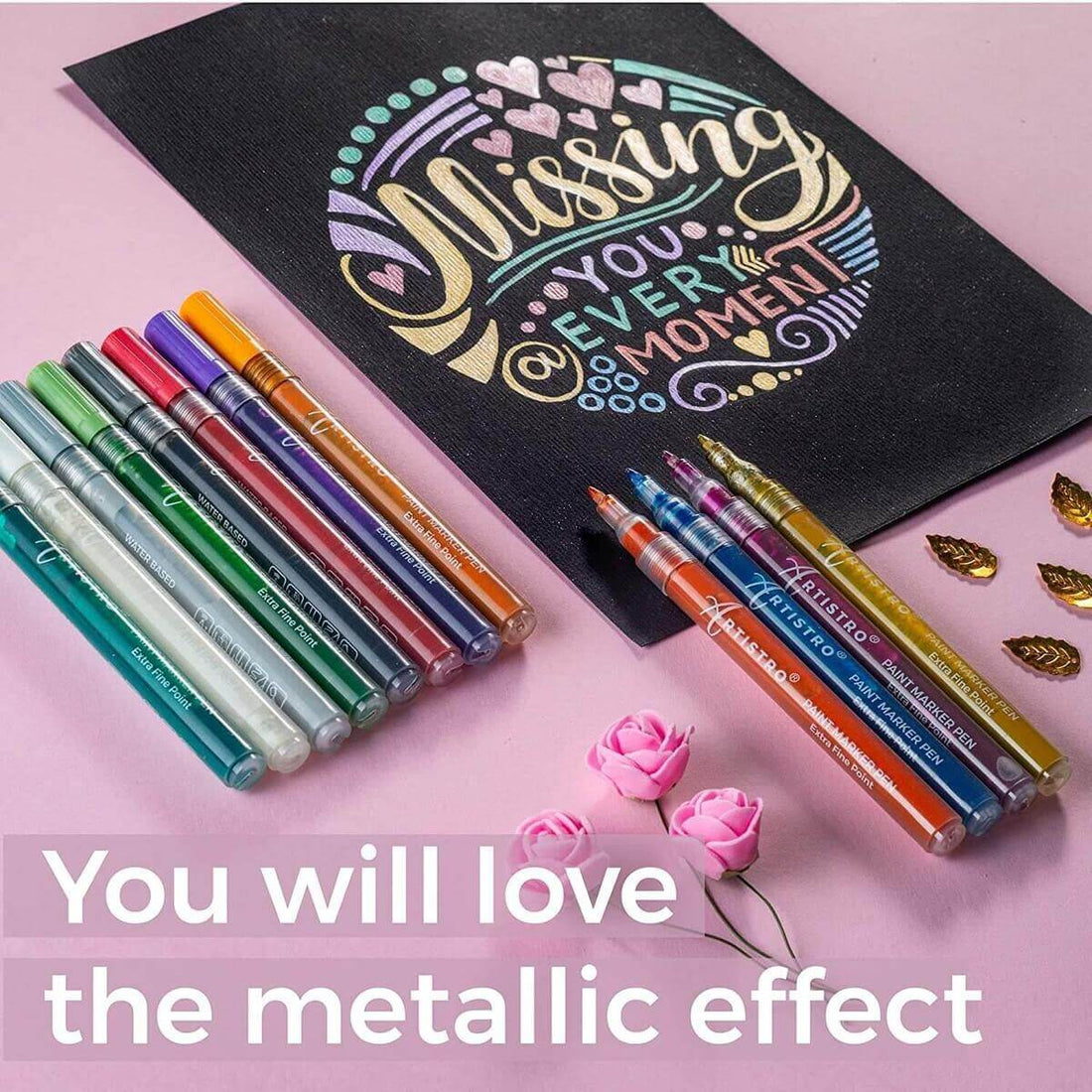 Metallic & Glitter Markers 24 Fine tip Metallic Marker & Gliter Marker
