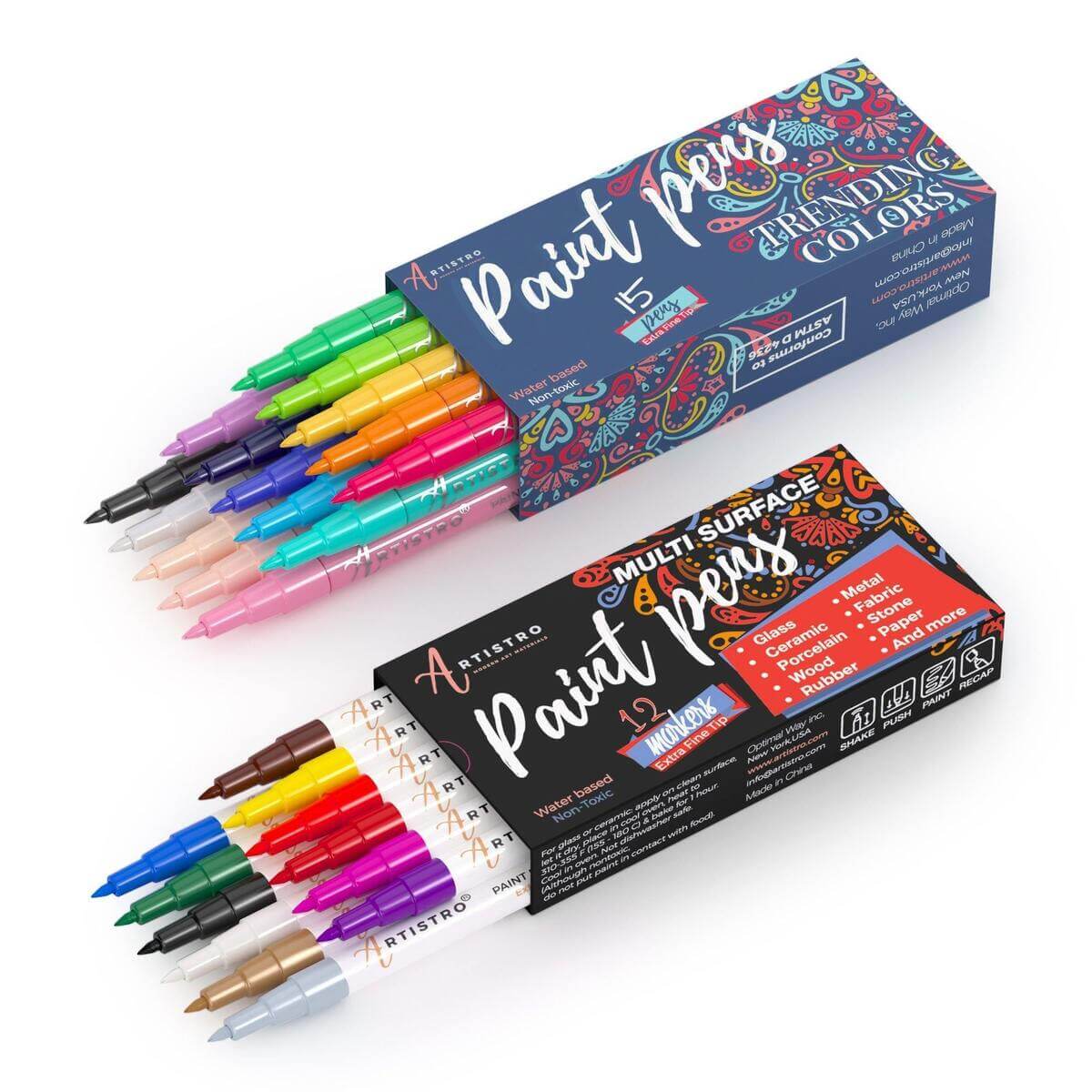Wham Glam' Fine Musical Markers, 20 neon & metallic paint pens!