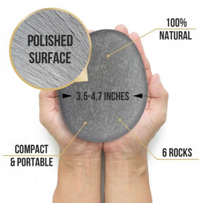 polished surface 100% natural 6 rocks 