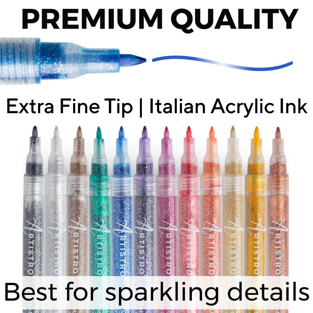 glitter extra fine tip best for sparkling details
