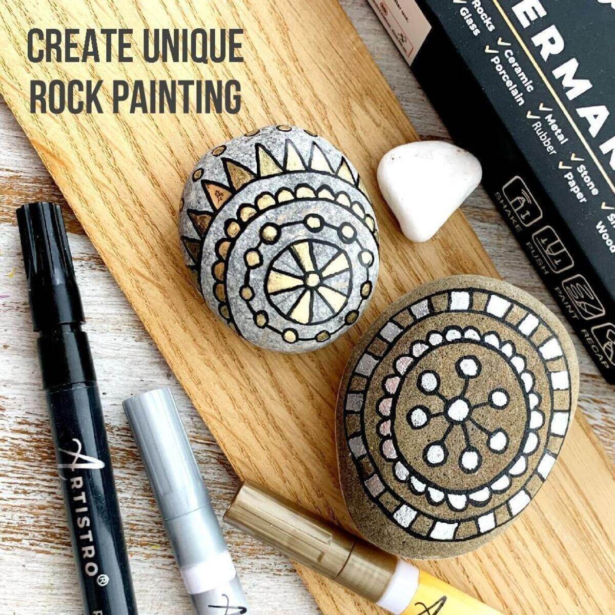 create unique rock painting