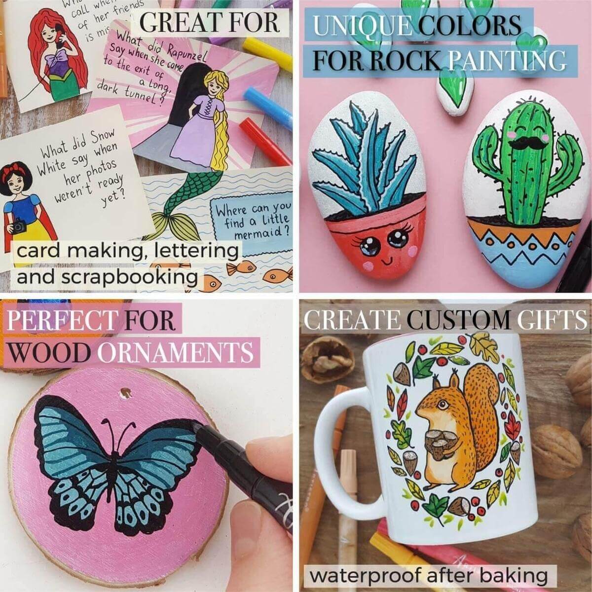 Craft Kits for Kids Artistro 15 Oil Based Cute Paint Pens Fine Tip for Rock  Painting, Family Painting, Wood Art, Glass Art, Artist Gifts 