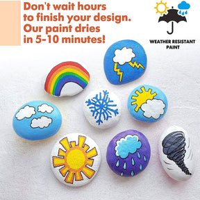 5-Minute Crafts - Rock Painting Stone Color Paint Kit for Kids Ages 6+ As  Seen on Social Media 