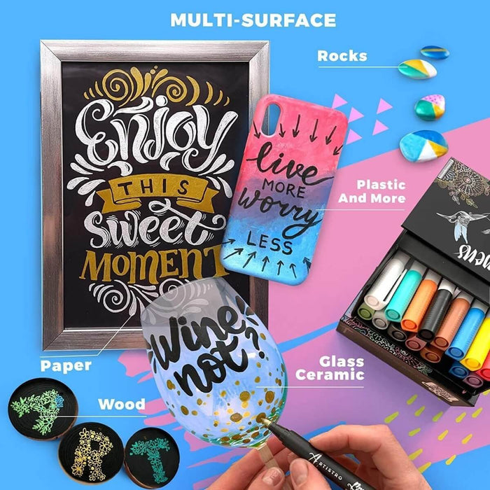 Paint Brush Markers 16 Brush Tip Paint Markers Artistro Paint Brush Pens