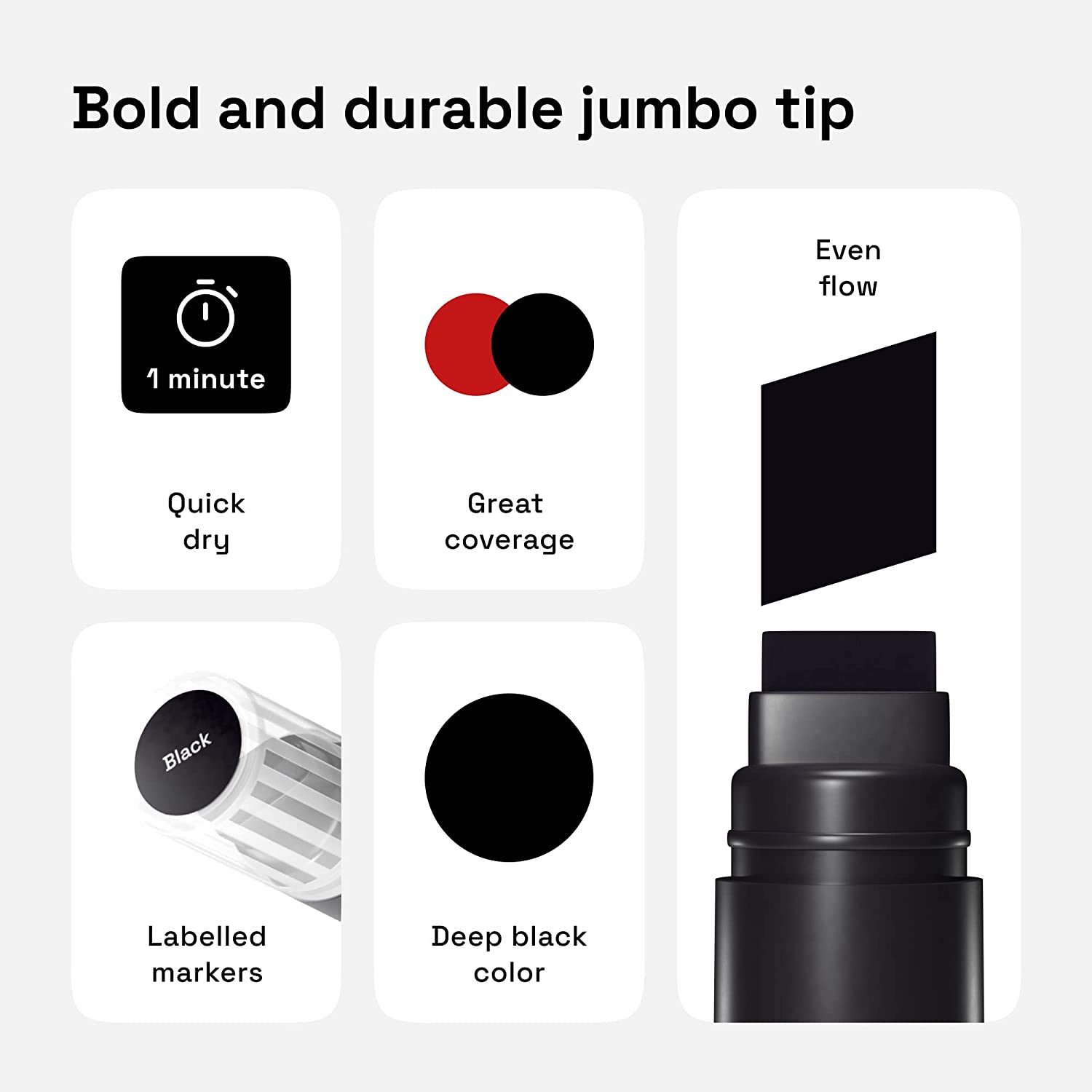 bold and durable jumbo tip 