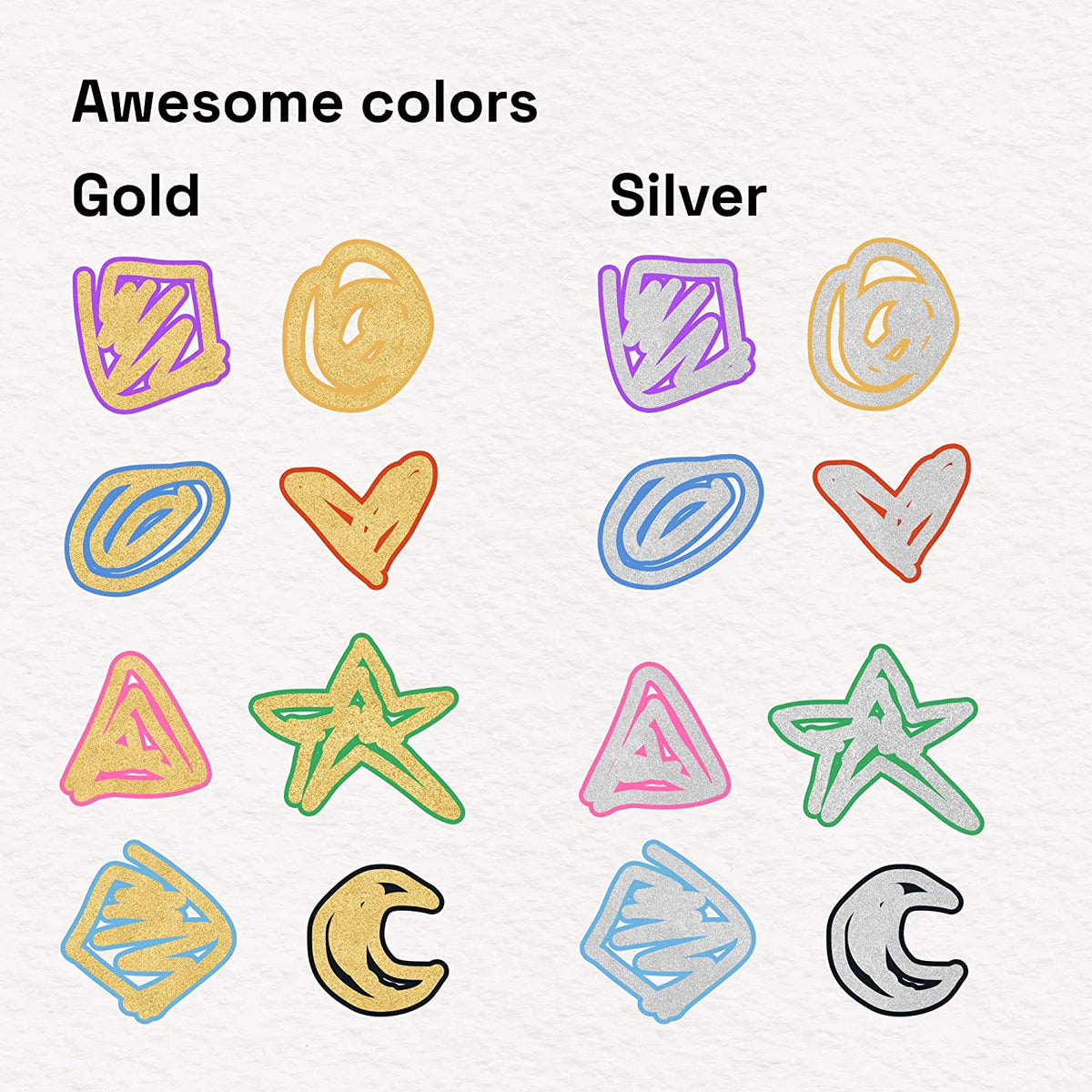 Outline Style Marks Outline Markers: Outliner Pen, Outline Marker Pens & Metallic Outline ...