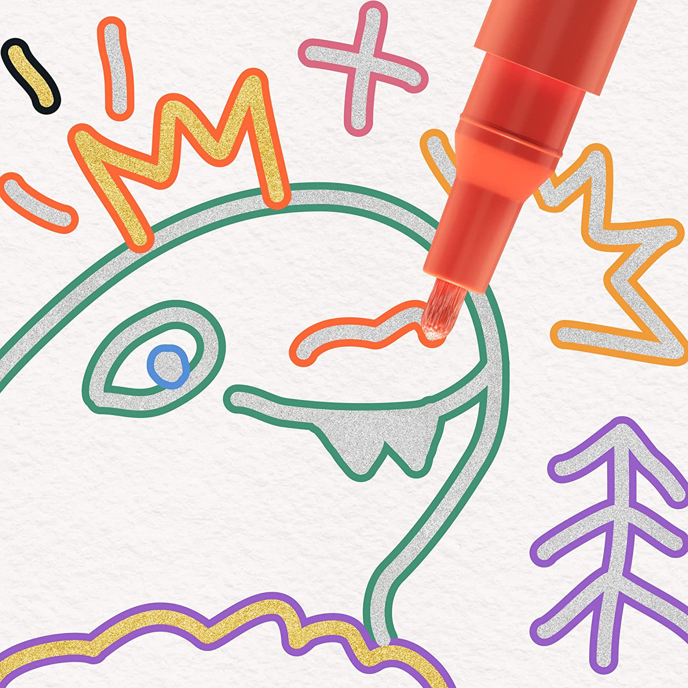 Outline Style Marks Outline Markers: Outliner Pen, Outline Marker Pens & Metallic Outline ...