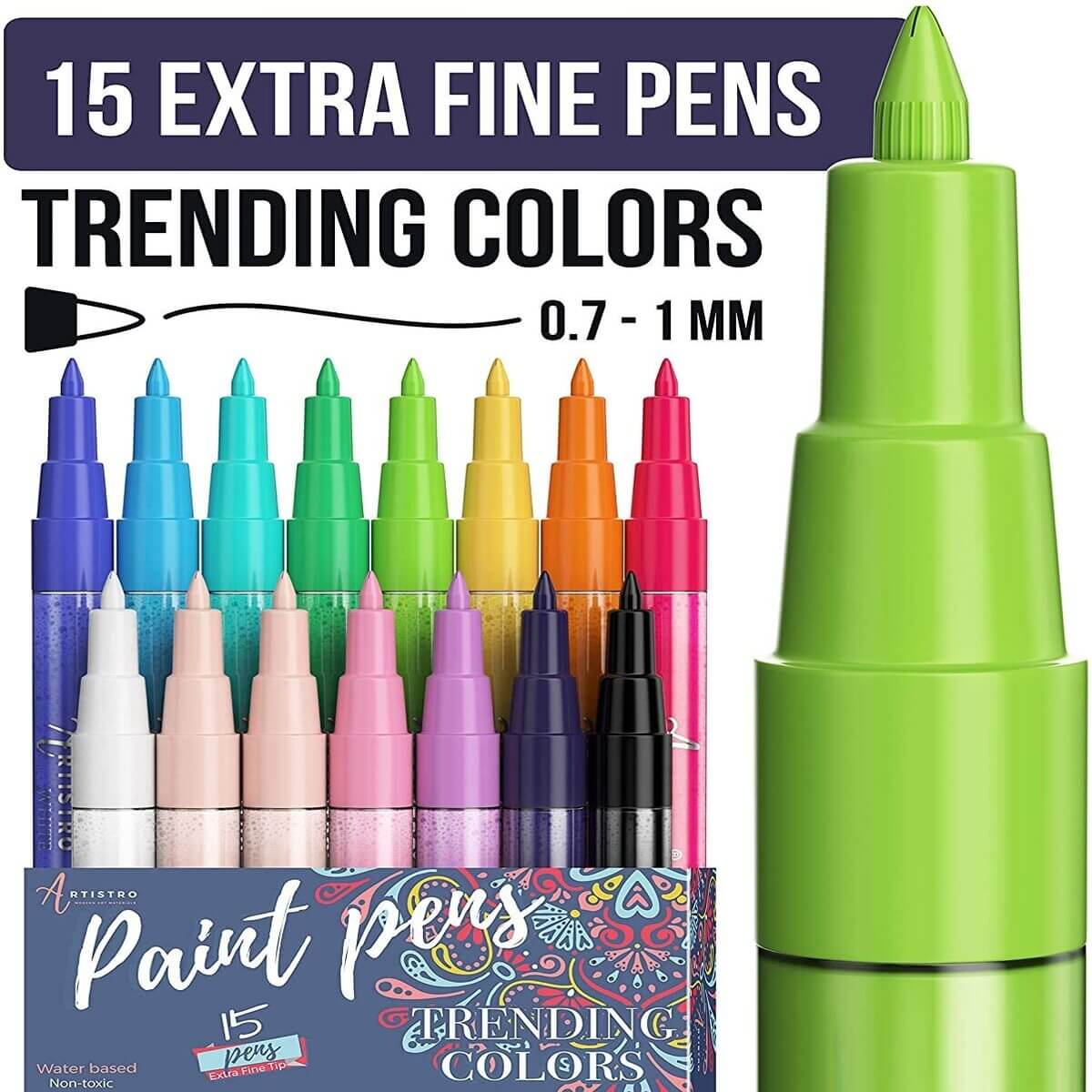 Colored Paint Pens: 15 Paint Pen Colors (Special Colors